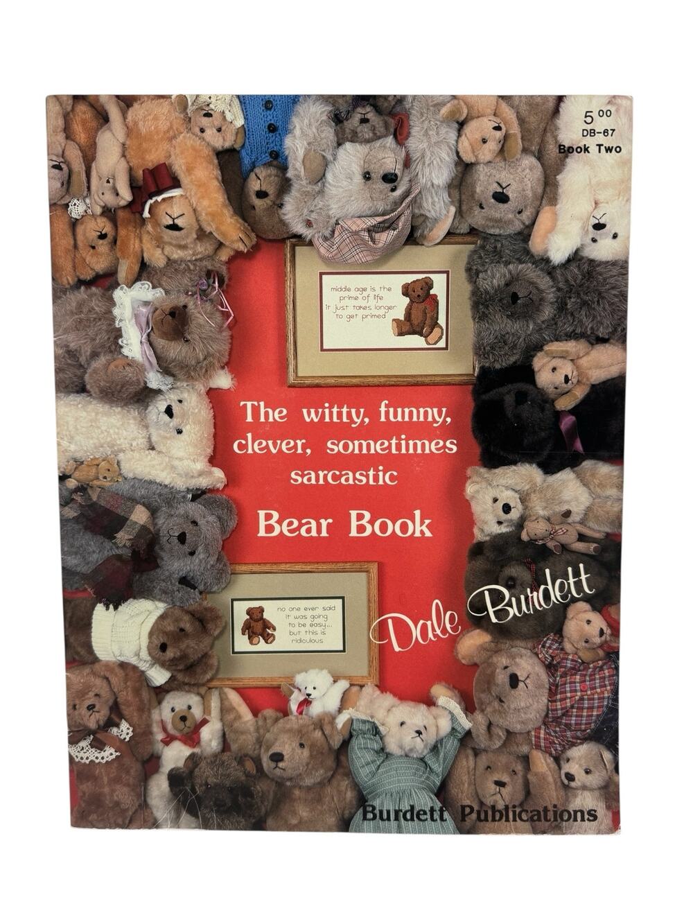 Vintage Witty Funny Bear Book Cross Stitch Pattern Booklet Dale Burdett 1986